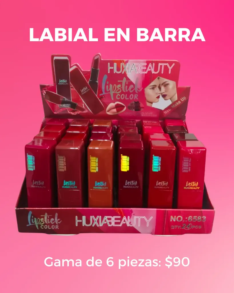 LABIAL BARRA VELVET HUXIA BEAUTY 6583 GAMA 1