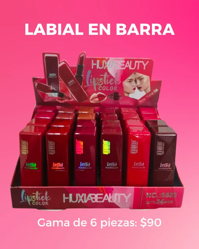 LABIAL BARRA VELVET HUXIA BEAUTY 6583 GAMA 2