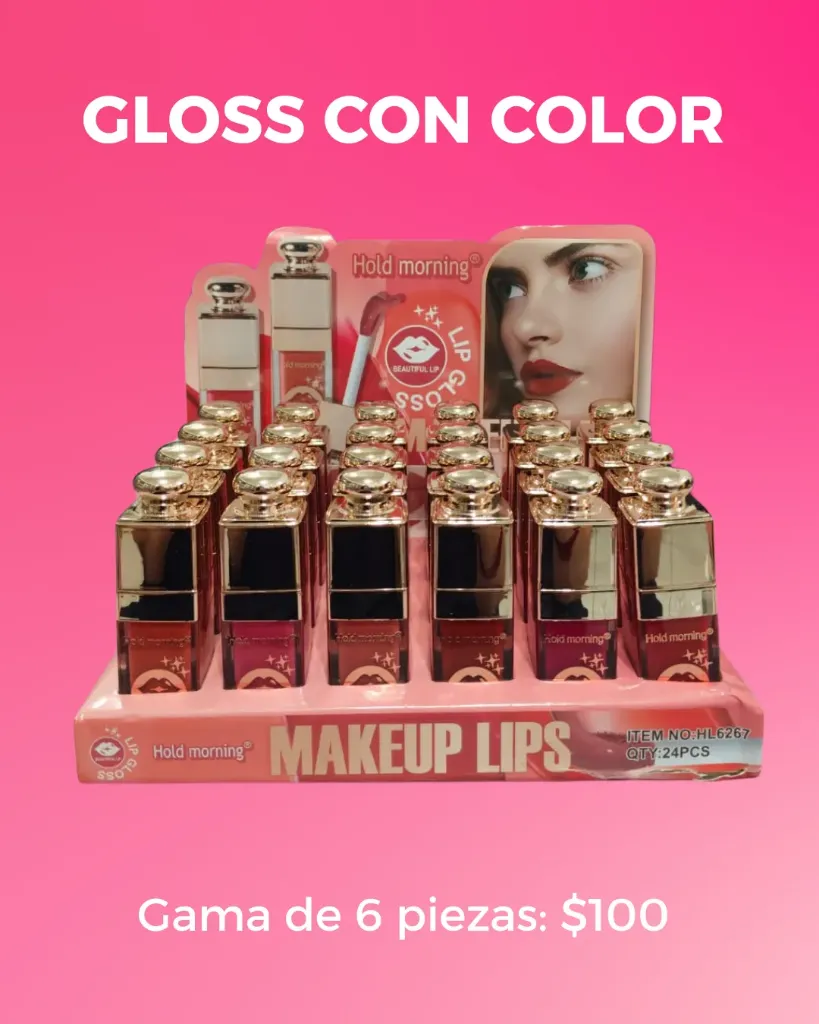 LIP GLOSS TIPO DIOR TAPA DORADA
