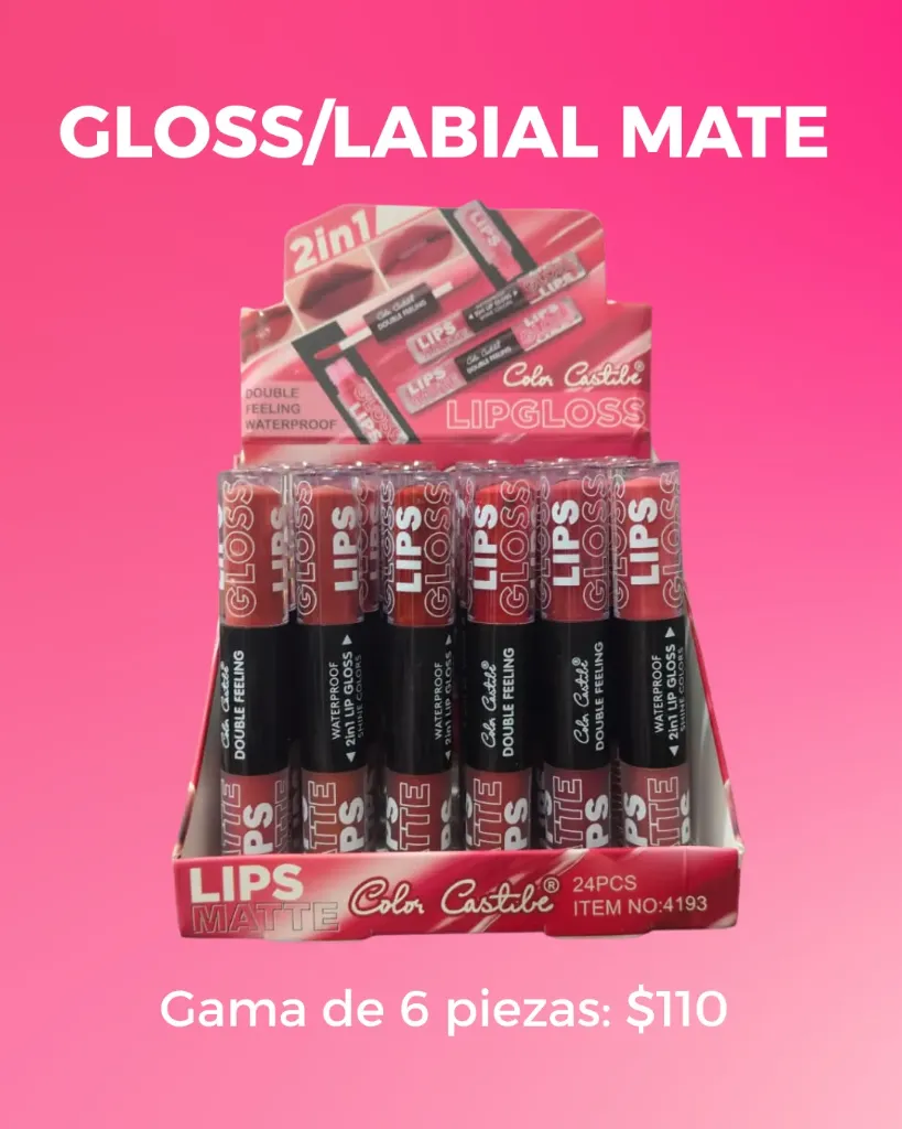 GLOSS/LABIAL INDELEBLE 2 EN 1 COLOR CASTIBE
