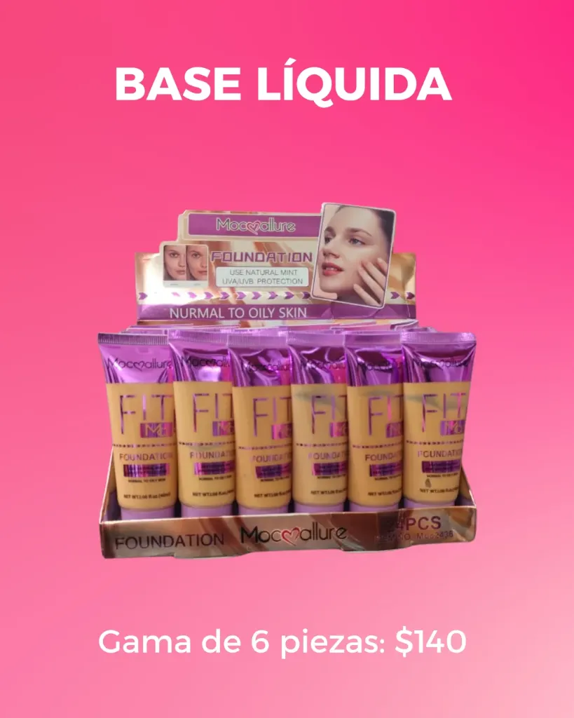 BASE MAQUILLAJE LÍQUIDA MOCALLURE