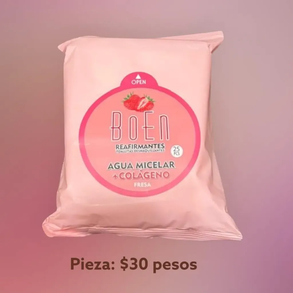 TOALLITAS DESMAQUILLANTES FRESA BOEN T104